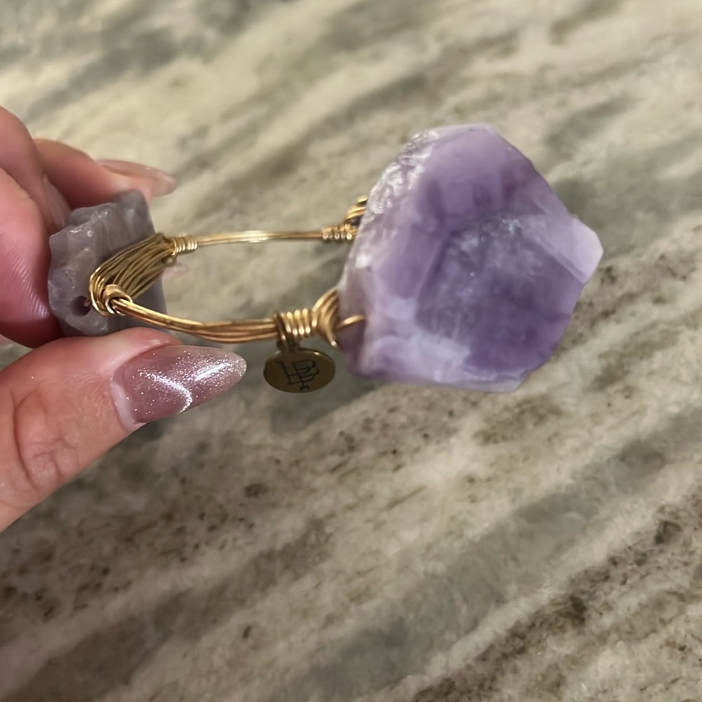 Bourbon and Boweties Chunky Purple Amethyst Agate